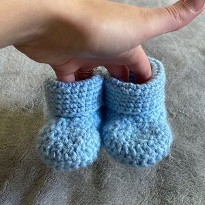 Baby Blue Baby Booties💙 made by me!!